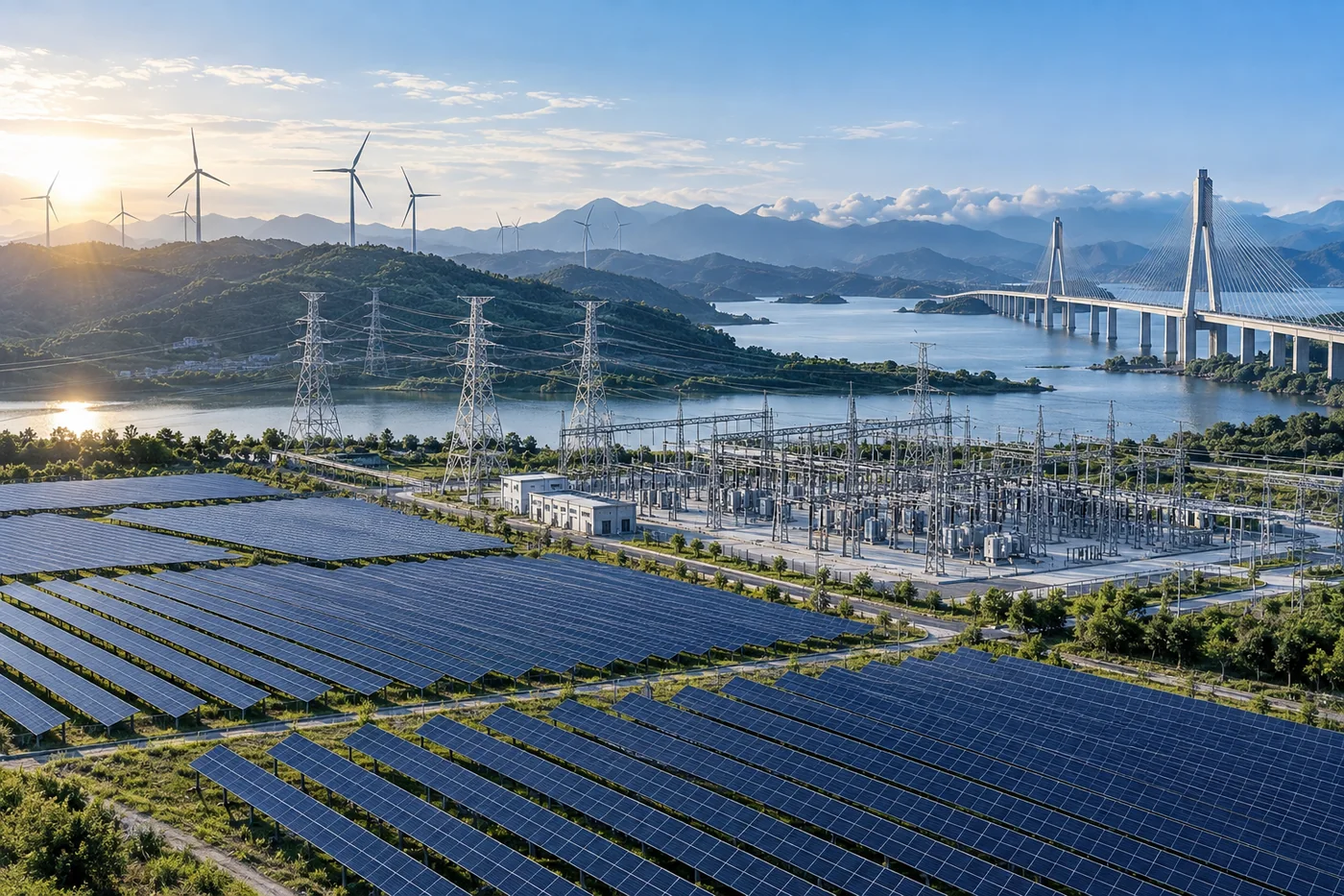 Integrated renewable power and infrastructure assets